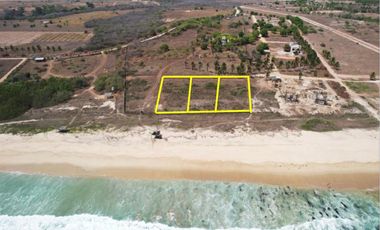 Se venden tres terrenos con frente de playa, juntos o individual, en playa santa elena, Puerto Escondido Oax.