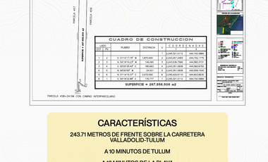 38 HECTÁREAS PARA DESARROLLO MIXTO CERCA DE TULUM