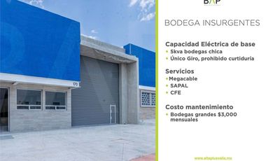 Bodega en renta Parque Industrial Insurgentes