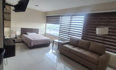 Suite Amoblada en Alquiler en el Edificio City Suites, 1 Habitación, 1 Baño, Piscina,  Seguridad Gimnasio, Norte de Guayaquil.