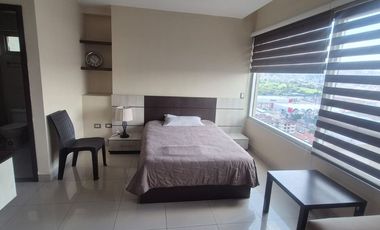 Suite Amoblada en Alquiler en el Edificio City Suites, 1 Habitación, 1 Baño, Piscina,  Seguridad Gimnasio, Norte de Guayaquil.