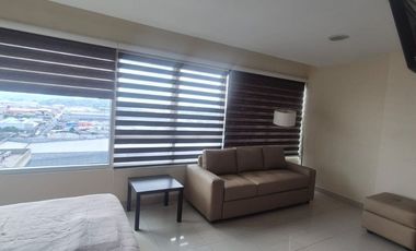 Suite Amoblada en Alquiler en el Edificio City Suites, 1 Habitación, 1 Baño, Piscina,  Seguridad Gimnasio, Norte de Guayaquil.