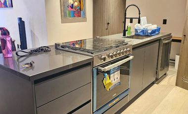 Bonito departamento amueblado nuevo en Be Grand del Valle