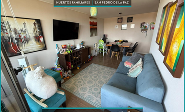 En venta departamento muy soleado ubicado en condominio de Huertos Familiares.