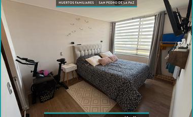 En venta departamento muy soleado ubicado en condominio de Huertos Familiares.
