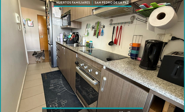 En venta departamento muy soleado ubicado en condominio de Huertos Familiares.