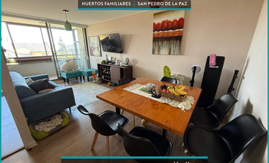 En venta departamento muy soleado ubicado en condominio de Huertos Familiares.