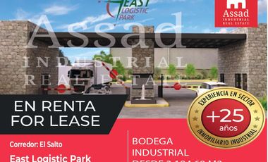Renta de Bodega Industrial 3,184.69m² | East Logistic Park | Corredor El Salto