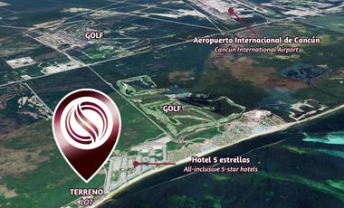 Terreno hotelero con 605 metros de playa, en venta, Puerto Morelos.