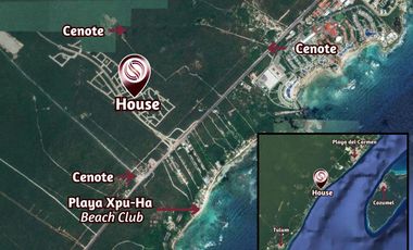 Casa con alberca privada, con club de playa y casa club, en venta, Xpu-Há Tulum