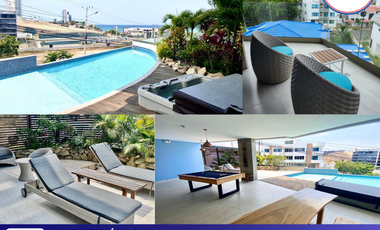 Departamento en venta con espectaculares vistas en Manta, muy cerca de Plaza La Quadra