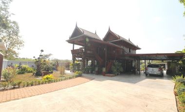 Lanna Style Teak 3-BRM Pool Home for Sale, Khon San, Chaiyaphum Thailand
