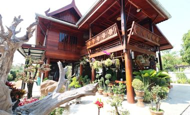 Lanna Style Teak 3-BRM Pool Home for Sale, Khon San, Chaiyaphum Thailand