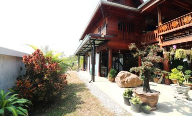 Lanna Style Teak 3-BRM Pool Home for Sale, Khon San, Chaiyaphum Thailand