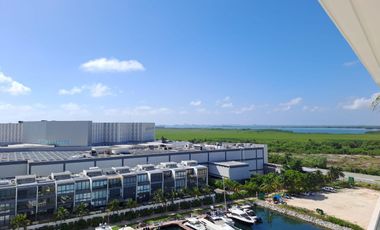OPORTUNIDAD DEPARTAMENTO EN RENTA, BLUME PUERTO CANCUN, PISO ALTO VISTA AL MAR