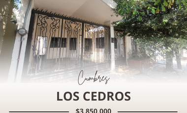 Casa D UNA SOLA PLANTA n venta Los Cedros abajo de Cumbres 3er Sector, a 30m de esquina, a 2 cuadras de parque, a 1.3km (4 min) de Paseo de los Leones