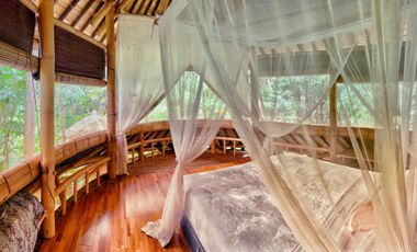 Private 800 sqm Bamboo Villa with River Views in Central Ubud for Sale Leasehold