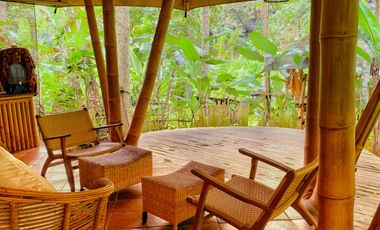 Private 800 sqm Bamboo Villa with River Views in Central Ubud for Sale Leasehold