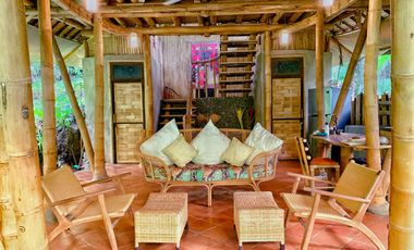 Private 800 sqm Bamboo Villa with River Views in Central Ubud for Sale Leasehold