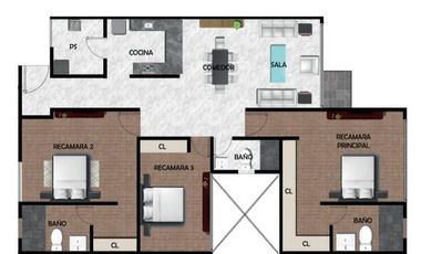 Departamento en Venta en Naucalpan de Juárez, Las Américas