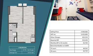 Studio Unit in Cubao Rent To Own starting at Php7,128 monthly near MRT Gateway and STI