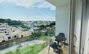 Venta de departamento amoblado de 3 habitaciones en urbanización Porto Manta.