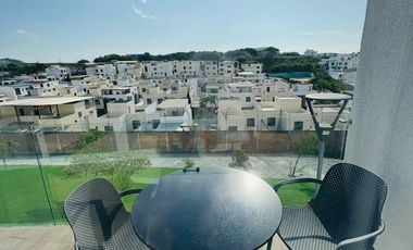 Venta de departamento amoblado de 3 habitaciones en urbanización Porto Manta.