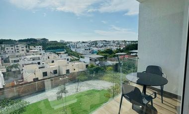 Venta de departamento amoblado de 3 habitaciones en urbanización Porto Manta.