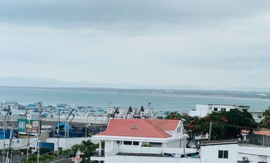 Venta de departamento de 2 habitaciones amoblado frente a Playa El Murciélago en Manta.