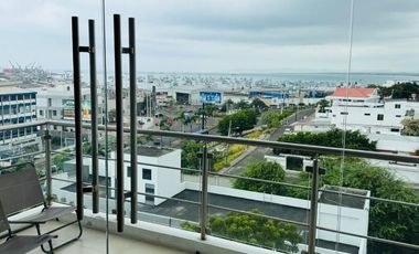 Venta de departamento de 2 habitaciones amoblado frente a Playa El Murciélago en Manta.