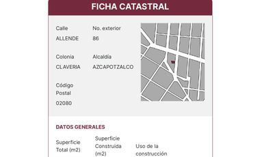 7 Vendo casa en Ignacio Allende  86 Claveria Azcapotzalco