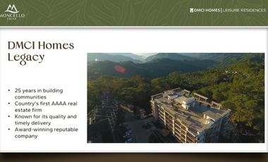 Condotel Unit at Baguio City Gateway Moncello Crest PHASE 2 NOW OPEN 7.9M  (35SQM)
