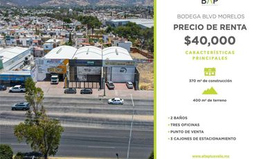 Bodega en renta Blvd Morelos
