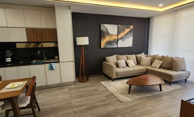 RENTO DEPARTAMENTO LOFT DE UNA RECAMARA AMUEBLADO DE LUJO TORRE NYMPHE $22,500.00 INC. MTTO E INTERNET