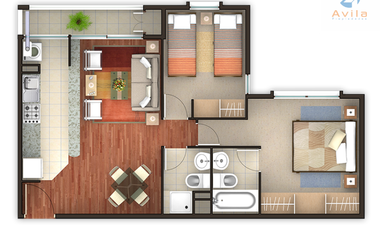 Pucón venta departamento 2D 2B TD Condominio Parque del Volcán COD.DP0203