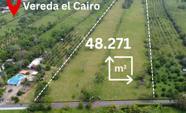 Terreno en la vereda el Cairo, sector de alta valorización