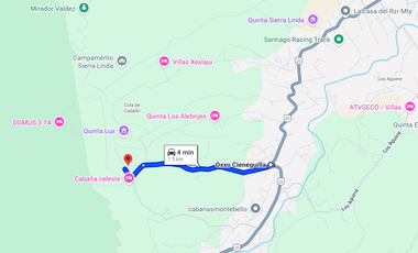 Quinta Campestre (NO EJIDAL) en VENTA ubicada en el camino a Cola de Caballo, en La Cieneguilla, Santiago, N.L.