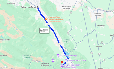 Quinta Campestre (NO EJIDAL) en VENTA ubicada en el camino a Cola de Caballo, en La Cieneguilla, Santiago, N.L.