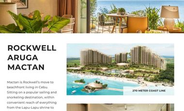 1BR Unit For Sale - Aruga Mactan by Rockwell