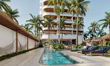 Villa con alberca privada, Club de playa, en venta, San Benito, Yucatán