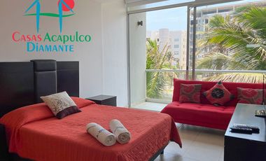 Funcional y acogedor, con balcón y acceso a club de playa en la mejor zona de Acapulco