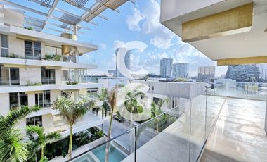 Departamento en Renta en Cancún en Alba Puerto Cancún con Vista al Mar Caribe