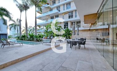 Departamento en Renta en Cancún en Alba Puerto Cancún con Vista al Mar Caribe