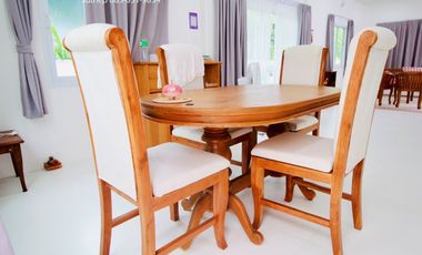 Newly renovated single-storey detached house on 100 sq.wah of land in Theprat Village, near Asia Industrial Estate and Lotus’s Ban Chang, Rayong.