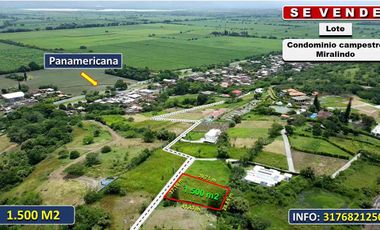 Se vende lote en Buga - Valle, corregimiento Zanjón Hondo - Condominio campestre miralindo.