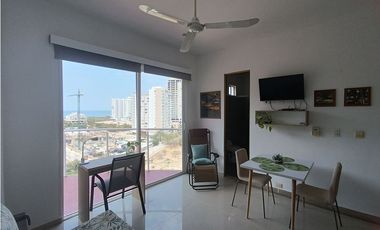 SE RENTA APARTAESTUDIO AMOBLADO VISTA AL MAR PLAYA SALGUERO - E.C.