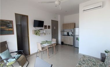 SE RENTA APARTAESTUDIO AMOBLADO VISTA AL MAR PLAYA SALGUERO - E.C.