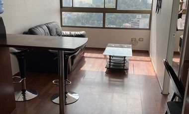 Arriendo departamento Amoblado 1 dormitorio 1 Baño, $ 460.000 con gasto común  incluido