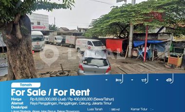 Tanah / Kavling Raya Penggilingan, Penggilingan, Cakung, Jakarta Timur