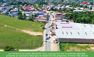 Este terreno de 18,849 m² se destaca como uno de los pocos de esta extensión disponibles dentro del casco urbano de Tarapoto.